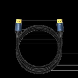 Cablu de ventilație Display Port 1.4 DP M / M 8K 1m - Bumbac împletit, aliaj de aluminiu albastru - HCELF