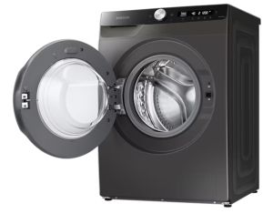 Washing Machine Samsung WW90T504DAX/S7, Washing Machine, 9 kg, 1400 rpm, Energy Efficiency A, Eco Bubble, AI Control, Hygiene Steam, Spin Efficiency B, Inox