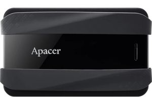 Hard disk Apacer AC533, 2TB 2.5" SATA HDD USB 3.2 Portable Hard Drive Plastic / Rubber Jet black