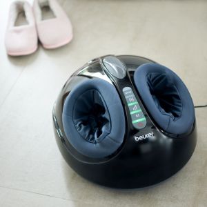 Масажор Beurer FM 90 Shiatsu foot massager;Shiatsu and air pressure massage; Heat function; 3 massage programmes; 3 intensity levels of air compression massage; shoe size 46; washable and removable cover