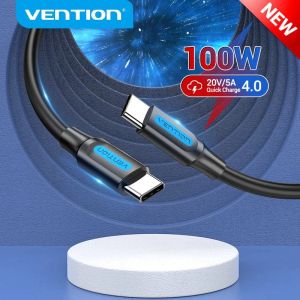 Cablu Vention USB 2.0 de tip C la tip C - 1M negru 5A Încărcare rapidă - COTBF