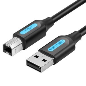 Cablu Vention USB 2.0 A tată la B tată, negru 1,5 m - COQBG