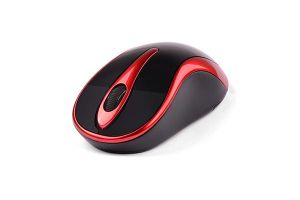 Mouse fără fir A4Tech G3-280N-2, V-Track PADLESS, negru/roșu, USB