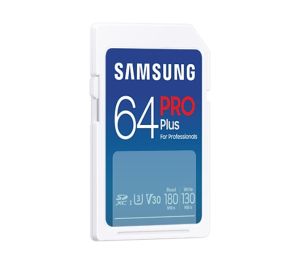 Memory Samsung 64GB SD Card PRO Plus, UHS-I, Read 180MB/s - Write 130MB/s