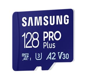 Memory Samsung 128GB micro SD Card PRO Plus with Adapter, UHS-I, Read 180MB/s - Write 130MB/s