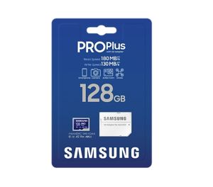 Memorie Samsung 128GB micro SD Card PRO Plus cu adaptor, UHS-I, citire 180MB/s - scriere 130MB/s