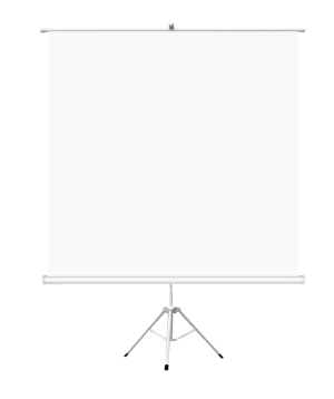 Екран на стойка ESTILLO, 180 x 180, 1:1, Бял