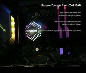 Zalman водно охлаждане Water Cooling ALPHA 36 BLACK - Addressable RGB - LGA1700/AM5