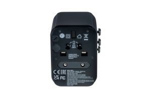 Adapter Verbatim UTA-03 Universal Travel Adapter with 1 x USB-C PD 30W & QC 3.0 / 2 x USB-C / 2 x USB-A