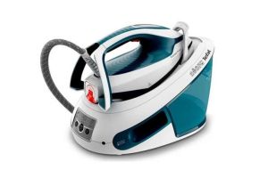 Steam generator Tefal SV8111E0 EXPRESS POWER, non boiler, blue, 2800W, 2min heat up - manual setting - pump pressure 6.2 bars - 120g/min - steam boost 430g/min - DAC soleplate - removable water tank 1,8L - auto off - eco - lock system - removable anti-cal