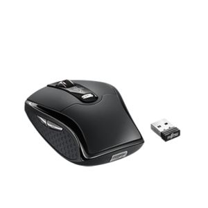 Мишка Fujitsu Wireless Mouse WI660, 2.4 GHz, 16 channels, Silent keys (90% noise reduction), Nano USB receiver, Blue LED sensor, 8 buttons 5 programmable, Mouse resolution 1000/1600/2000 dpi, USB, Black