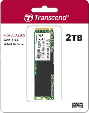 Твърд диск Transcend 2TB, M.2 2280, PCIe Gen3x4, M-Key, 3D TLC, with Dram