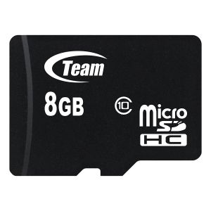Карта памет TEAM micro SDHC, 8GB, Class 10 с SD адаптер