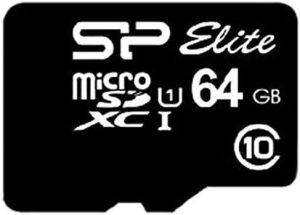 Card de memorie Silicon Power Elite, 64 GB, Micro SDHC/SDXC, UHS-I, Adaptor SD