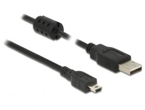 Delock Cable USB 2.0 Type-A male > USB 2.0 Mini-B male 2.0 m black