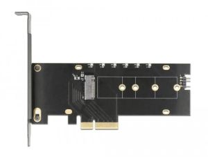 Card de expansiune slot Delock, PCI Express x4 la 1 x internă NVMe M.2 Key M, LED RGB, Low Profile