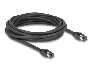 Cablu de rețea Delock, Cat.8.1 S/FTP, 5 m, Până la 40 Gbps, Negru