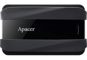 Hard disk Apacer AC533, 4TB 2.5" SATA HDD USB 3.2 Portable Hard Drive Plastic / Rubber Jet black