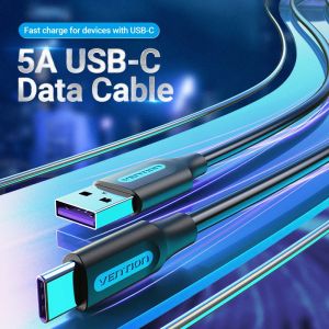 Cablu Vention USB 3.1 Type-C / USB 2.0 AM - 2.0M Negru 5A Încărcare rapidă - CORBH
