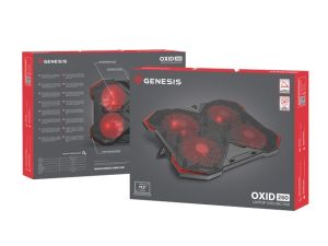 Охлаждаща система Genesis Laptop Cooling Pad Oxid 260 15.6-17.3 4 Fans, Led Light, 2 Usb