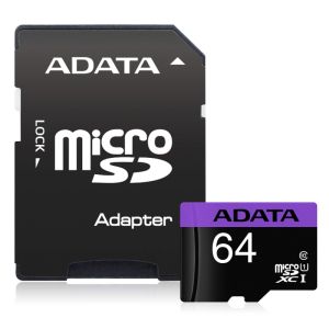 Памет ADATA 64GB MicroSDXC UHS-I CLASS 10 (with adapter)