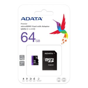 Memory Adata 64GB MicroSDXC UHS-I CLASS 10 (1 adapter)