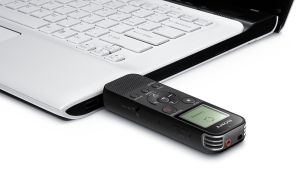 Voice recorder Sony ICD-PX470, 4GB, stereo, Memory card slot micro SD, Direct USB, black