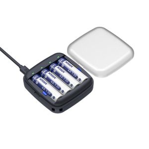 Charger  XTAR ET4S, USB MICRO, Charger, LiIon & NIMH, AA, AAA 1,5V  with 4 plates