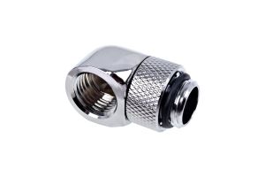 Alphacool Eiszapfen L-connector rotatable G1/4 outer thread to G1/4 inner thread - chrome
