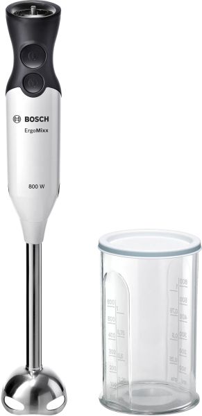 Blender Bosch MS61A4110, Blender, ErgoMixx, 800 W, Included transparent jug, White, anthracite