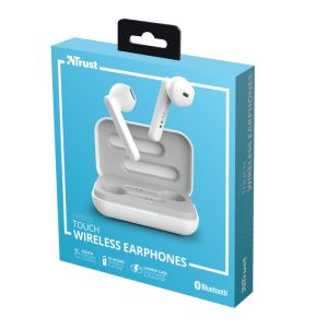 Headphones TRUST Primo Touch Bluetooth Earphones White