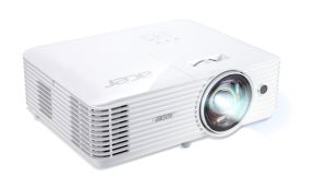 Multimedia projector Acer Projector S1286H, DLP, Short Throw, XGA (1024x768), 3500 ANSI Lumens, 20000:1, 3D, HDMI, VGA, RCA, Audio in, Audio out, VGA out, DC Out (5V/1A, USB- A), Speaker 16W, Bluelight Shield, 3.1kg, White