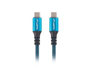 Cable Lanberg USB-C M/M 4.0 cable 1.2m 100W 8K 30HZ Black-Blue