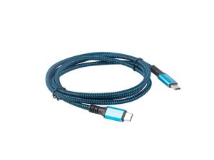 Cable Lanberg USB-C M/M 4.0 cable 1.2m 100W 8K 30HZ Black-Blue