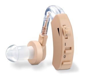 Hearing amplifier Beurer HA 20 hearing amplifier, Individual adjustment to the ear canal, Ergonomic fit behind the ear, 3 attachments to individually adjust to the ear canal Frequency range: 200 to 5000 Hz, Maximum volume 128 dB