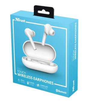 Headphones TRUST Nika Touch Bluetooth Earphones White