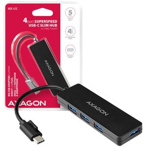 AXAGON HUE-G1C 4x hub USB3.1 Gen1 SLIM cu. Cablu tip C de 14 cm