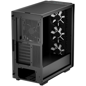 DeepCool CG560, Mid Tower, Mini-ITX/Micro-ATX/ATX/E-ATX, 2xUSB3.0, 1xAudio, 3x120mm Pre-Installed ARGB Fans + 1x140mm Black Fan, Tempered Glass, Mesh Panel, Black