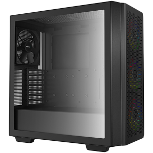 DeepCool CG560, Mid Tower, Mini-ITX/Micro-ATX/ATX/E-ATX, 2xUSB3.0, 1xAudio, 3x120mm Pre-Installed ARGB Fans + 1x140mm Black Fan, Tempered Glass, Mesh Panel, Black