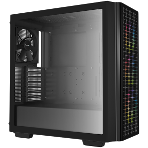 DeepCool CG540, Mid Tower, Mini-ITX/Micro-ATX/ATX/E-ATX, 2xUSB3.0, 1xAudio, 3x120mm Pre-Installed ARGB Fans + 1x140mm Black Fan, Tempered Glass, Mesh Panel, Black