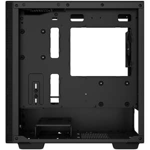 DeepCool CH370, Turn Mid, Mini-ITX/Micro-ATX, 2xUSB3.0, 1xAudio, 1x120mm ventilator negru preinstalat, sticlă securizată, panou plasă, negru