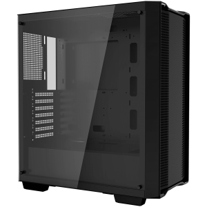 DeepCool CC560 Limited, Mid Tower, Mini-ITX/Micro-ATX/ATX, 1xUSB3.0, 1xUSB2.0, 1xAudio, No Fans, Tempered Glass, Mesh Panel, Black