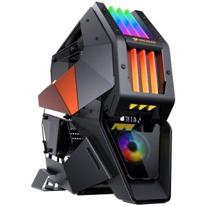 Kasa COUGAR CONQUER II, Full Tower, Mini ITX/Micro ATX/ATX/CEB, USB 3.1 Type-Cx1/USB3.0x2/Micx1/Audiox1/Güç düğmesi/RGB kontrol düğmesi, COUGAR RGB fanx1 önceden yüklenmiş, Sync. M/B ile, Boyutlar (GxYxD):368 x 631 x 744(mm)