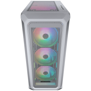 COUGAR Archon 2 Mesh RGB (alb), Turn Mid, Mini ITX / Micro ATX / ATX, USB 3.0 x 2, USB 2.0 x 1, Mic x 1 / Audio x 1, Buton RGB, Sticlă securizată de 3 mm