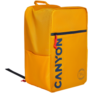 CANYON CSZ-02, rucsac dimensiune cabină pentru laptop de 15,6 inchi, poliester, galben