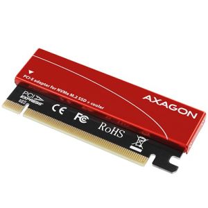 AXAGON PCEM2-S PCI-E 3.0 16x - M.2 SSD NVMe, SSD de până la 80 mm, profil redus, mai rece