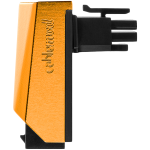 Adaptor CableMod 12VHPWR cu unghi de 90 de grade (seria Nvidia 4000) - Varianta A - Portocaliu