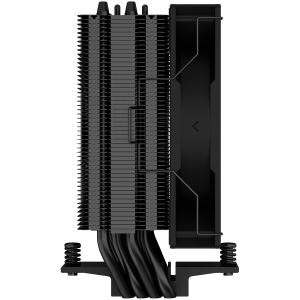 DeepCool AG400 BK ARGB, răcitor de aer CPU, ventilator 1x120mm ARGB PWM, TDP 220W, 4 conducte de căldură, negru, Intel LGA1700/1200/115x, AMD AM5/AM4, 125×92×150 mm (L×L×H), 2 ani garanție