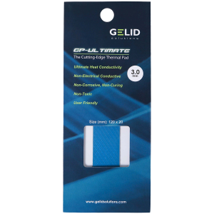 GELID GP-ULTIMATE 120×20 THERMAL PAD, Single Pack (1pc included): 3 mm, Density (g/cm3): 3.2, Size (mm): 120 x 20, Thermal Conductivity (W/mK): 15