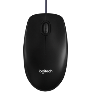LOGITECH B100 Corded Mouse - BLACK - USB - B2B